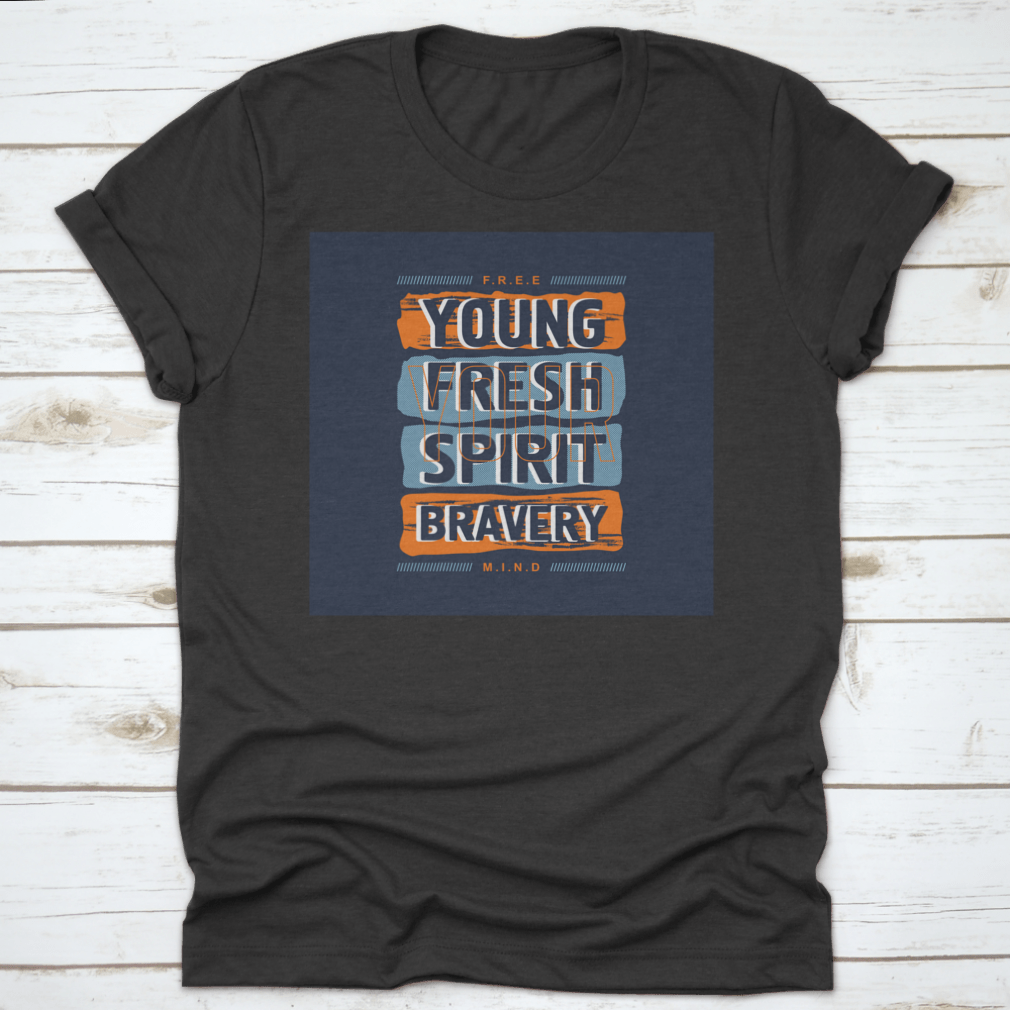 A stylish Free Mind T-Shirt featuring a youthful slogan, made from soft cotton fabric, perfect for casual wear.