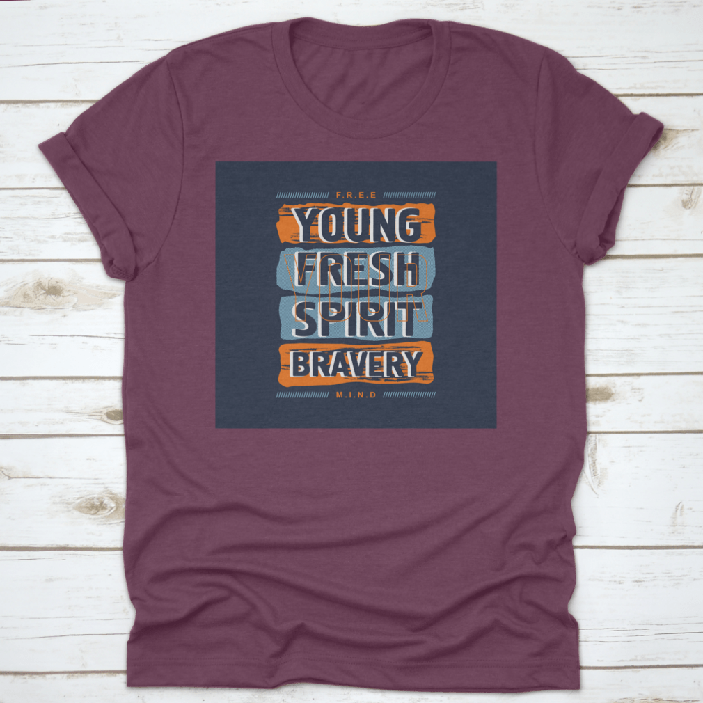 A stylish Free Mind T-Shirt featuring a youthful slogan, made from soft cotton fabric, perfect for casual wear.