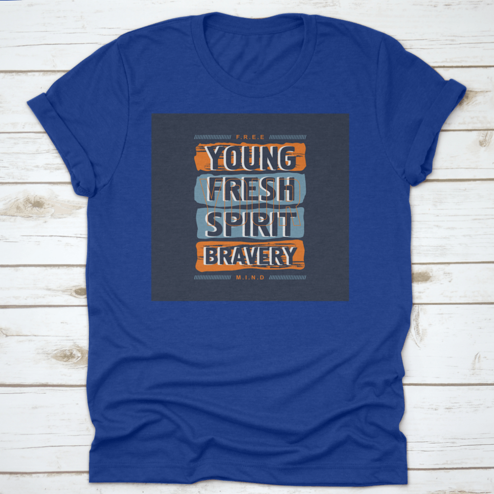 A stylish Free Mind T-Shirt featuring a youthful slogan, made from soft cotton fabric, perfect for casual wear.