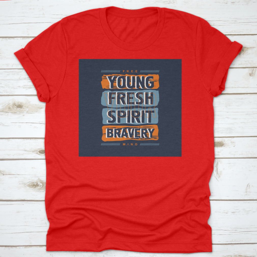 A stylish Free Mind T-Shirt featuring a youthful slogan, made from soft cotton fabric, perfect for casual wear.