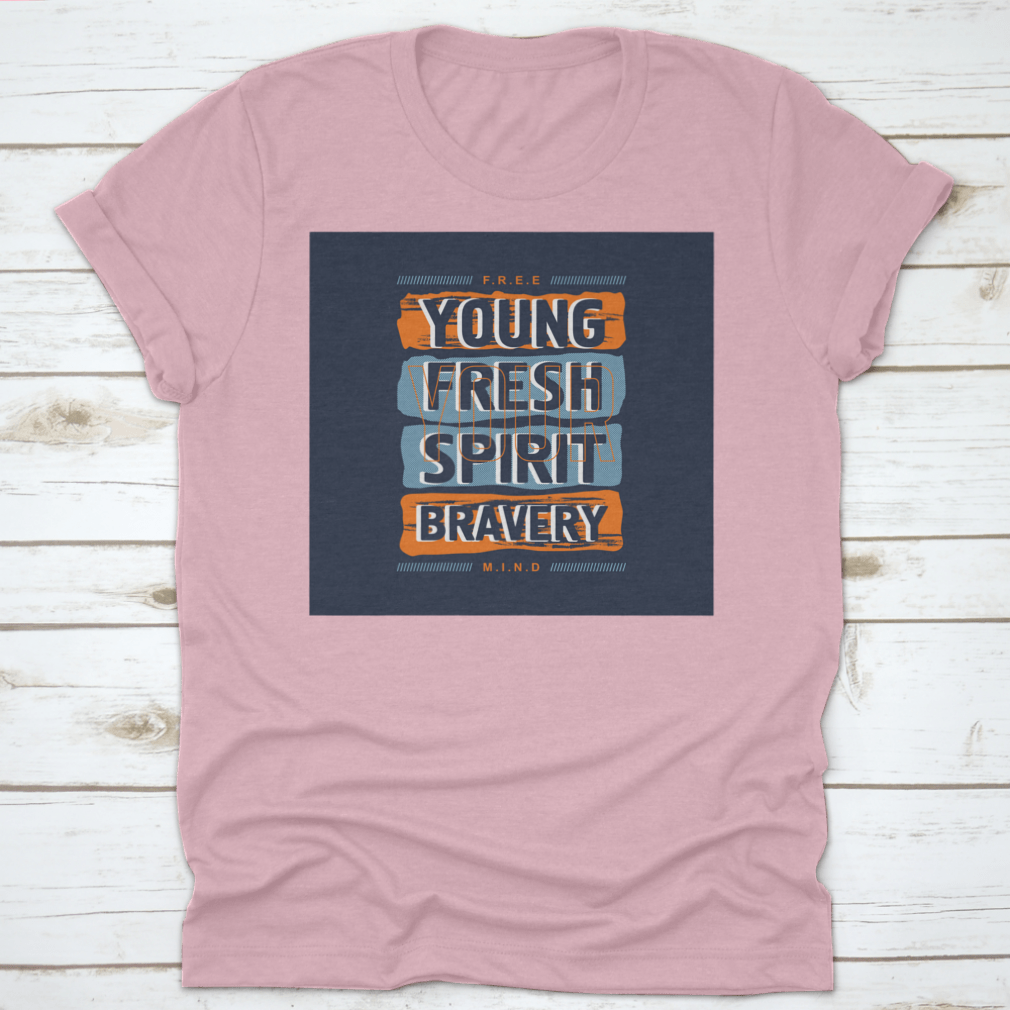 A stylish Free Mind T-Shirt featuring a youthful slogan, made from soft cotton fabric, perfect for casual wear.