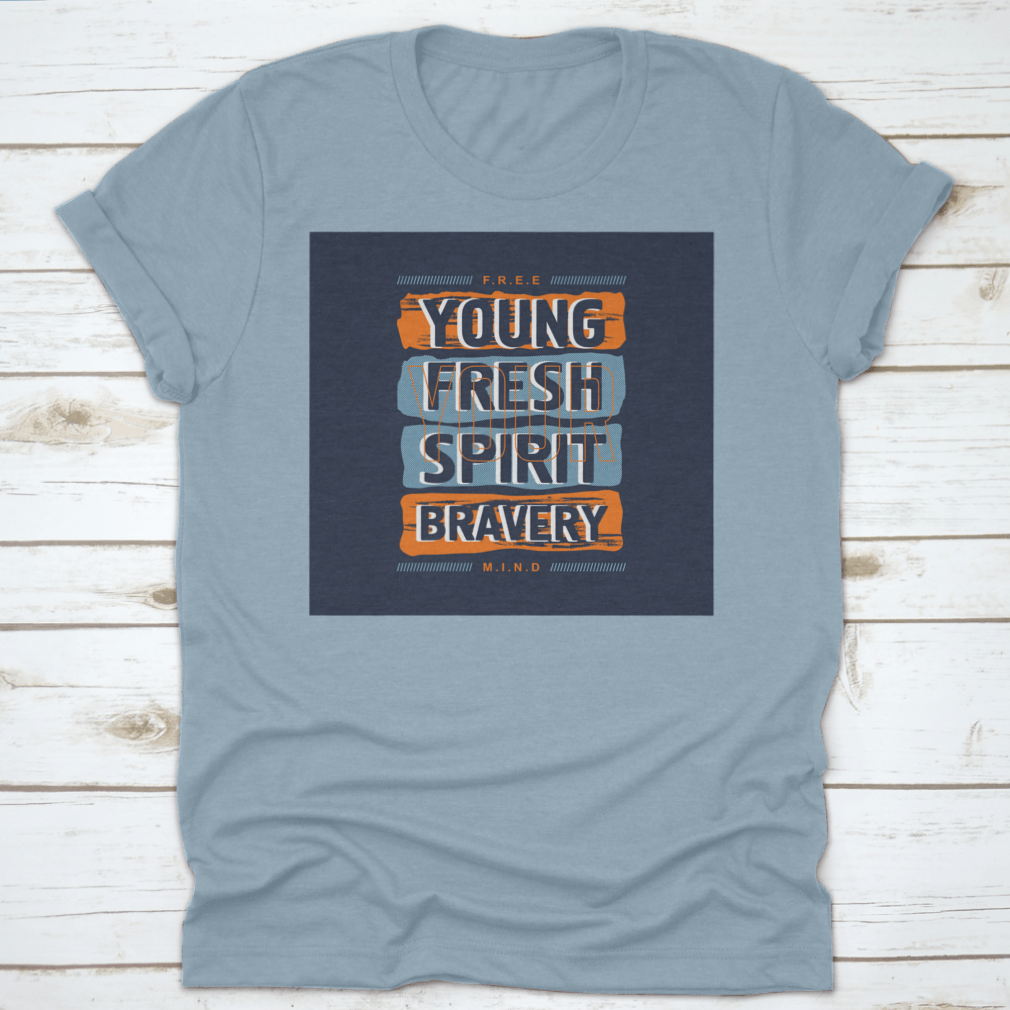 A stylish Free Mind T-Shirt featuring a youthful slogan, made from soft cotton fabric, perfect for casual wear.