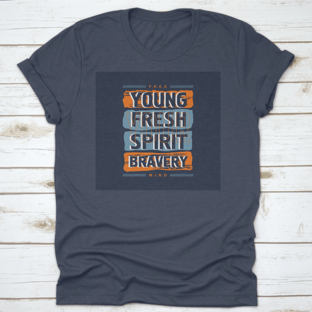 A stylish Free Mind T-Shirt featuring a youthful slogan, made from soft cotton fabric, perfect for casual wear.