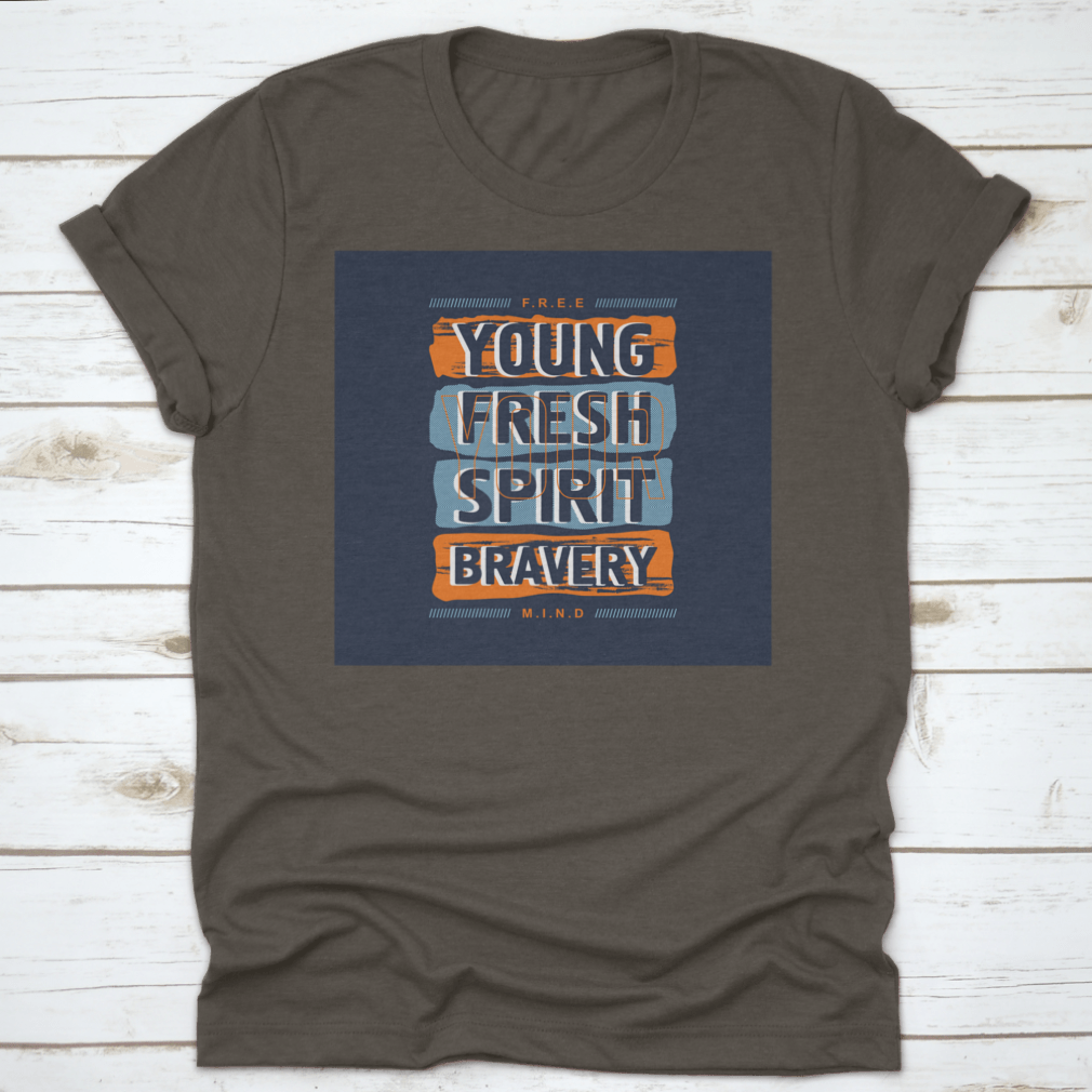 A stylish Free Mind T-Shirt featuring a youthful slogan, made from soft cotton fabric, perfect for casual wear.