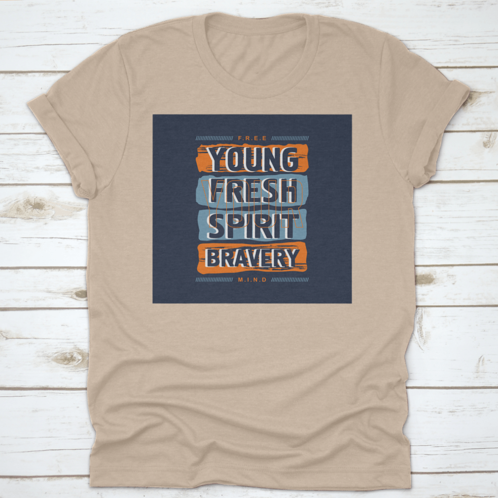 A stylish Free Mind T-Shirt featuring a youthful slogan, made from soft cotton fabric, perfect for casual wear.