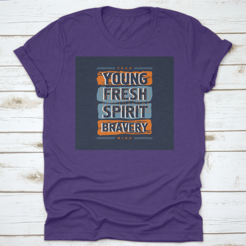 A stylish Free Mind T-Shirt featuring a youthful slogan, made from soft cotton fabric, perfect for casual wear.