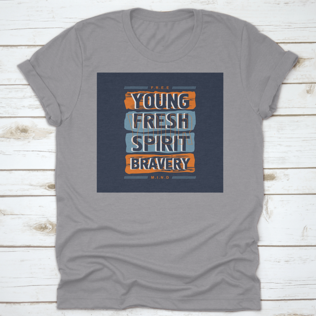 A stylish Free Mind T-Shirt featuring a youthful slogan, made from soft cotton fabric, perfect for casual wear.