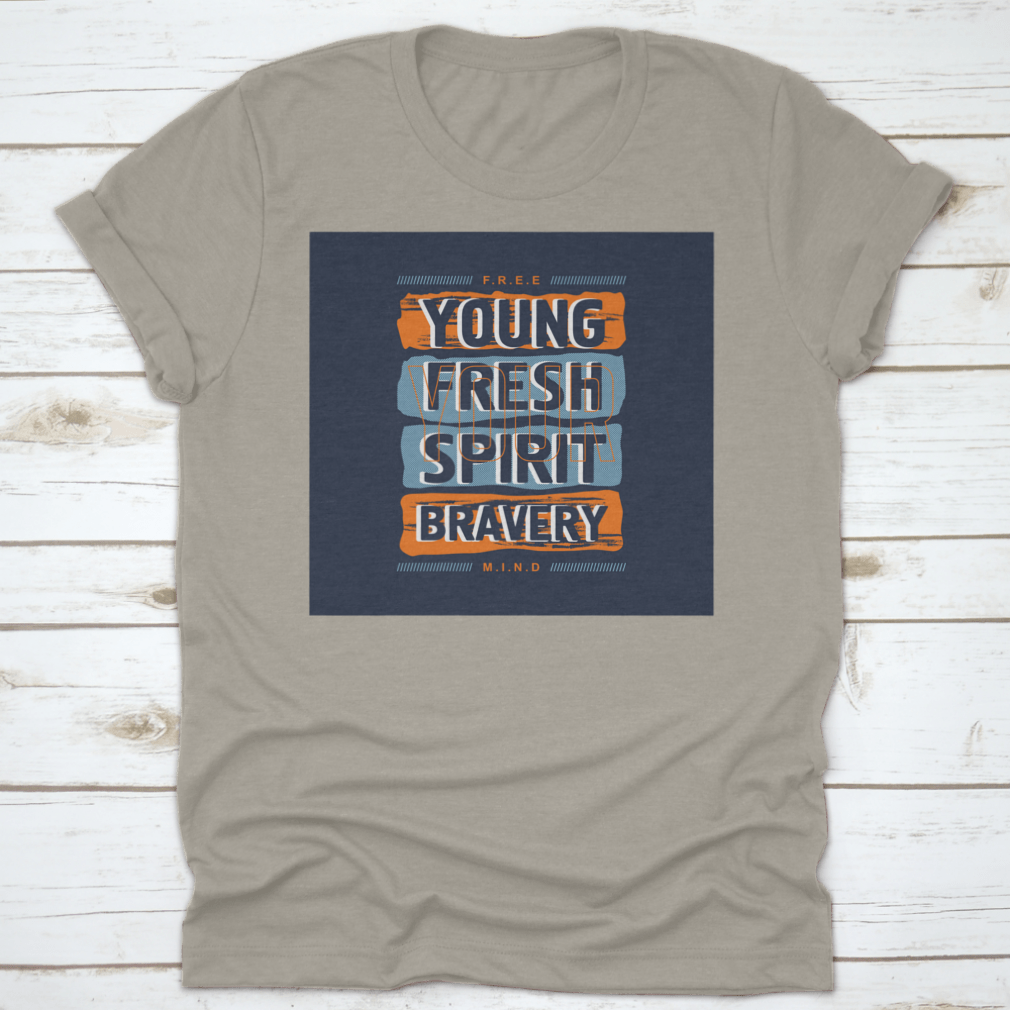 A stylish Free Mind T-Shirt featuring a youthful slogan, made from soft cotton fabric, perfect for casual wear.