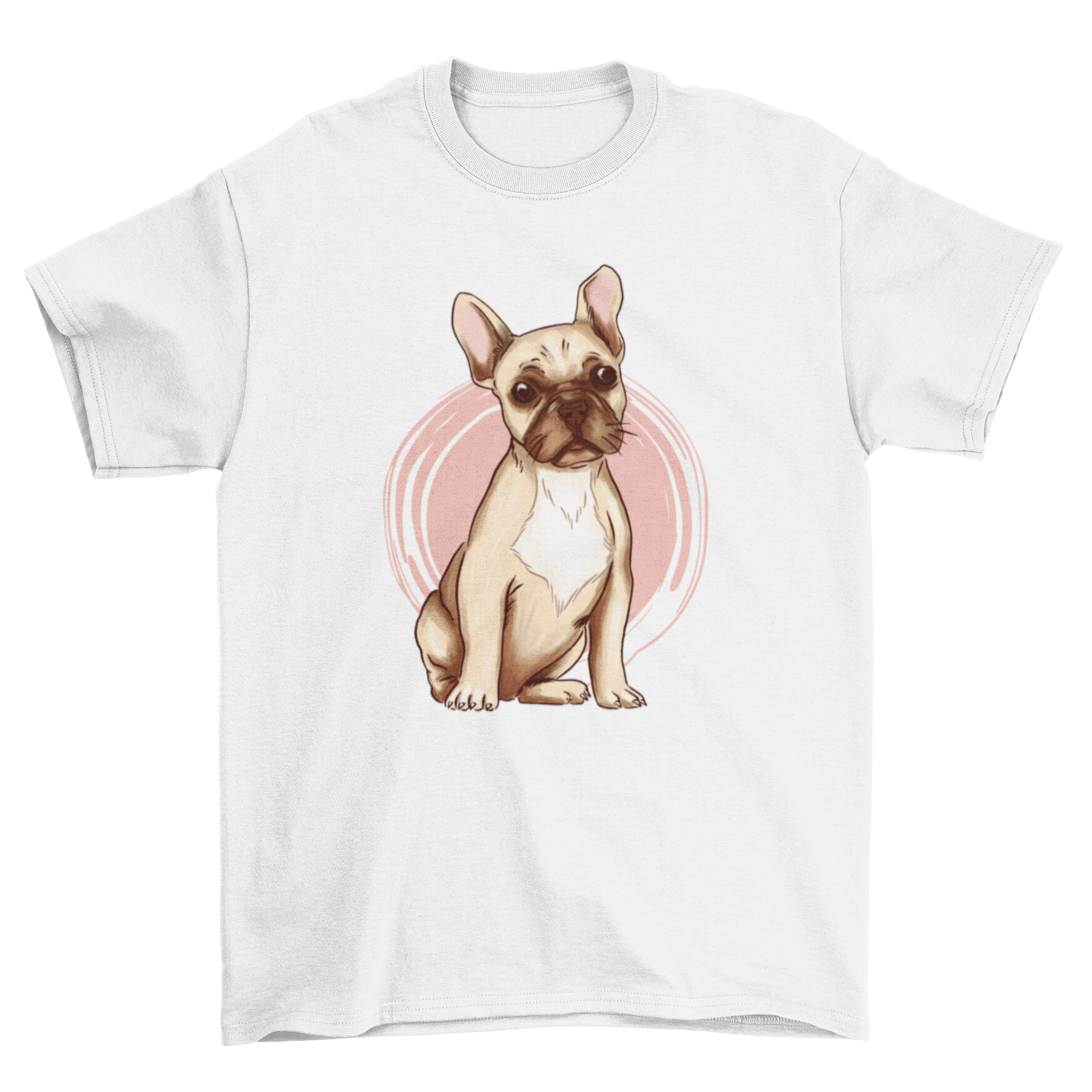 A stylish French bulldog t-shirt featuring a cute graphic of a French bulldog, perfect for dog lovers.
