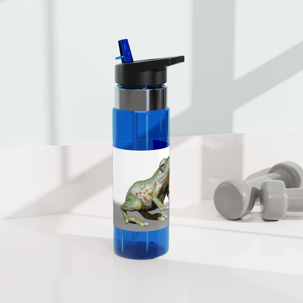 Frog Kensington Tritan™ Sport Bottle in vibrant colors with a carabiner hook, showcasing its durable design and spill-resistant lid.