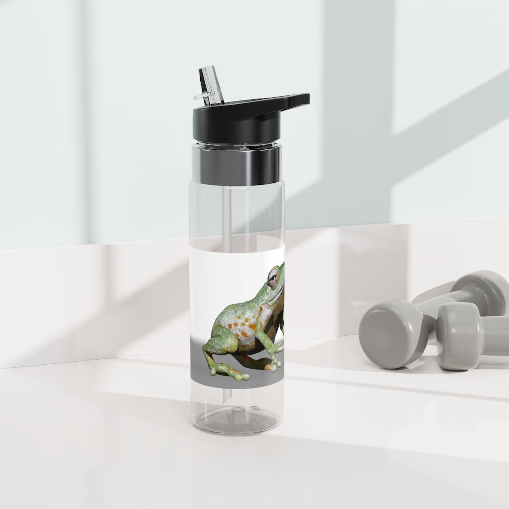 Frog Kensington Tritan™ Sport Bottle in vibrant colors with a carabiner hook, showcasing its durable design and spill-resistant lid.