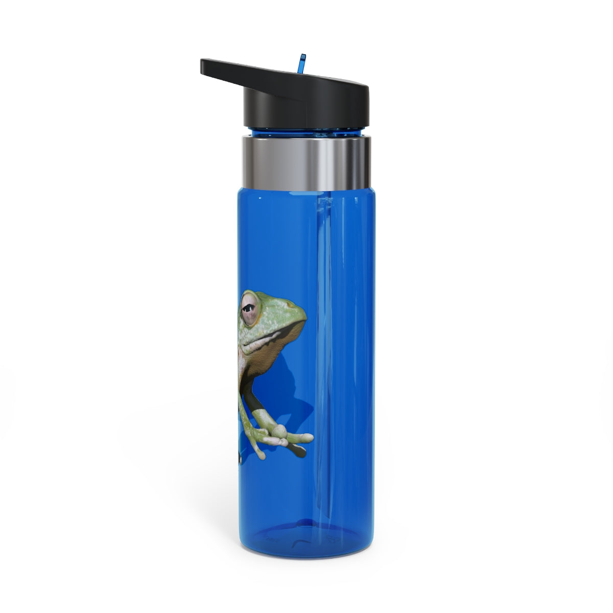 Frog Kensington Tritan™ Sport Bottle in vibrant colors with a carabiner hook, showcasing its durable design and spill-resistant lid.