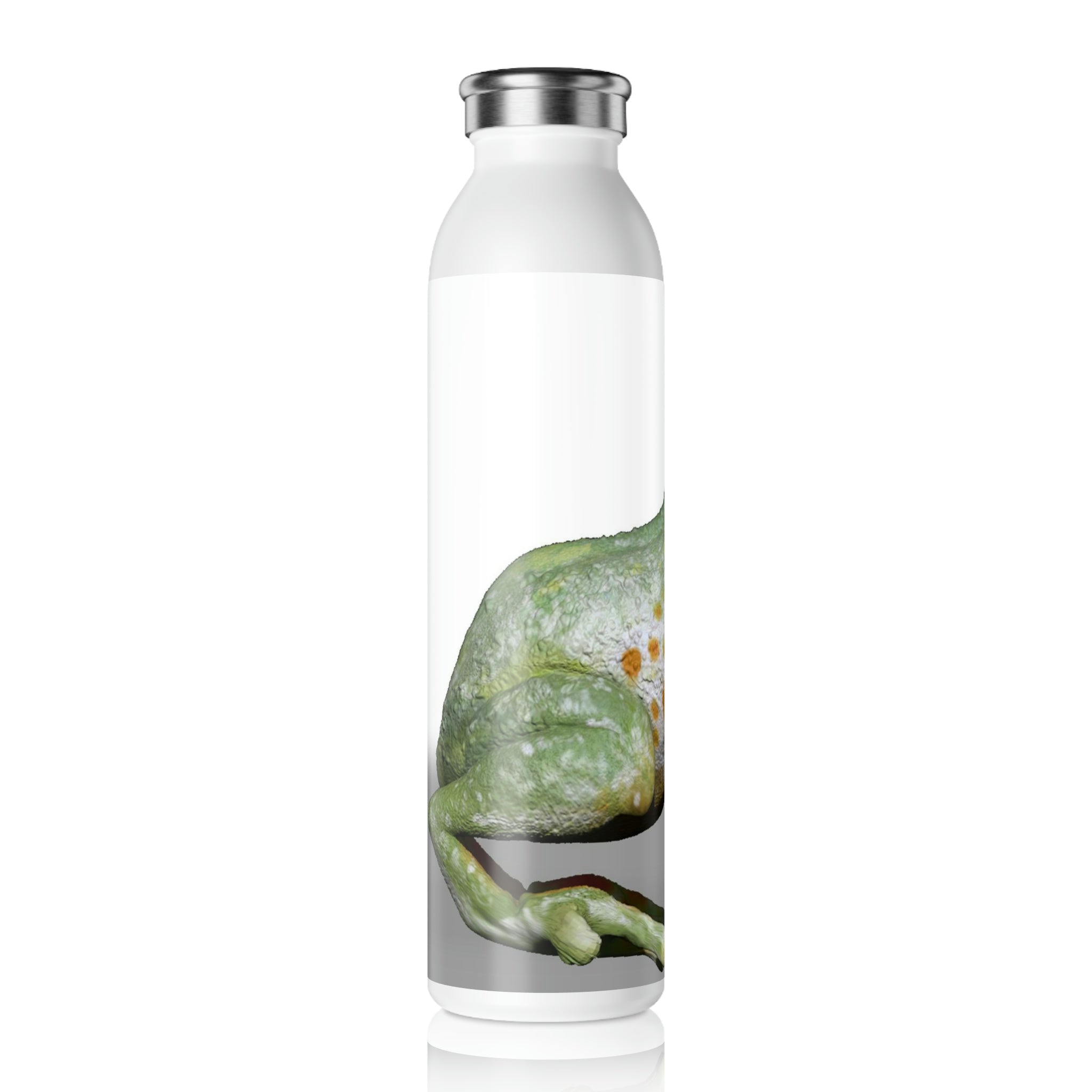 Frog Slim Water Bottle in matte finish with a stylish design, showcasing its 20oz capacity and stainless steel construction.