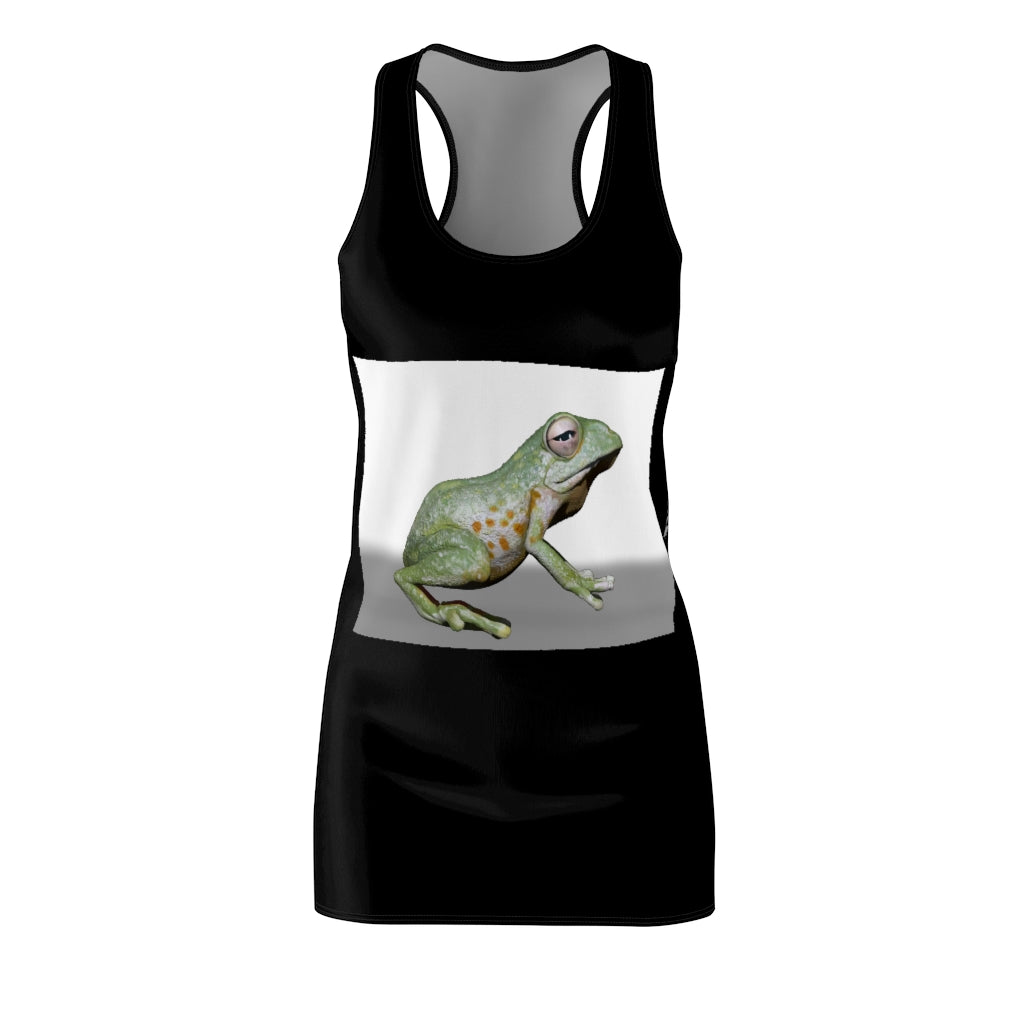 Frog Women's Cut & Sew Racerback Dress showcasing a stylish and feminine design with a sporty fit, made from lightweight polyester.