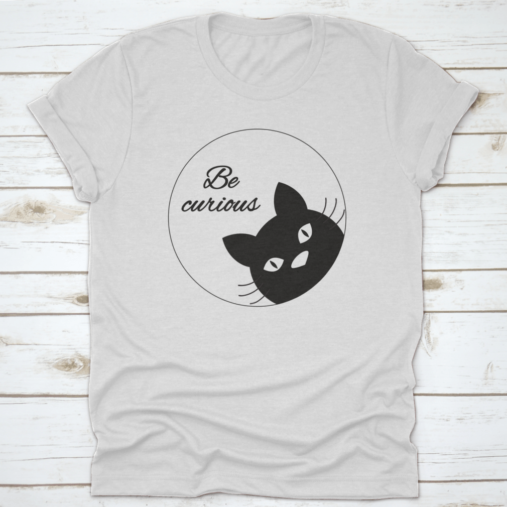 A cute black cat face cartoon character design on a greeting card, showcasing its playful and humorous expression.