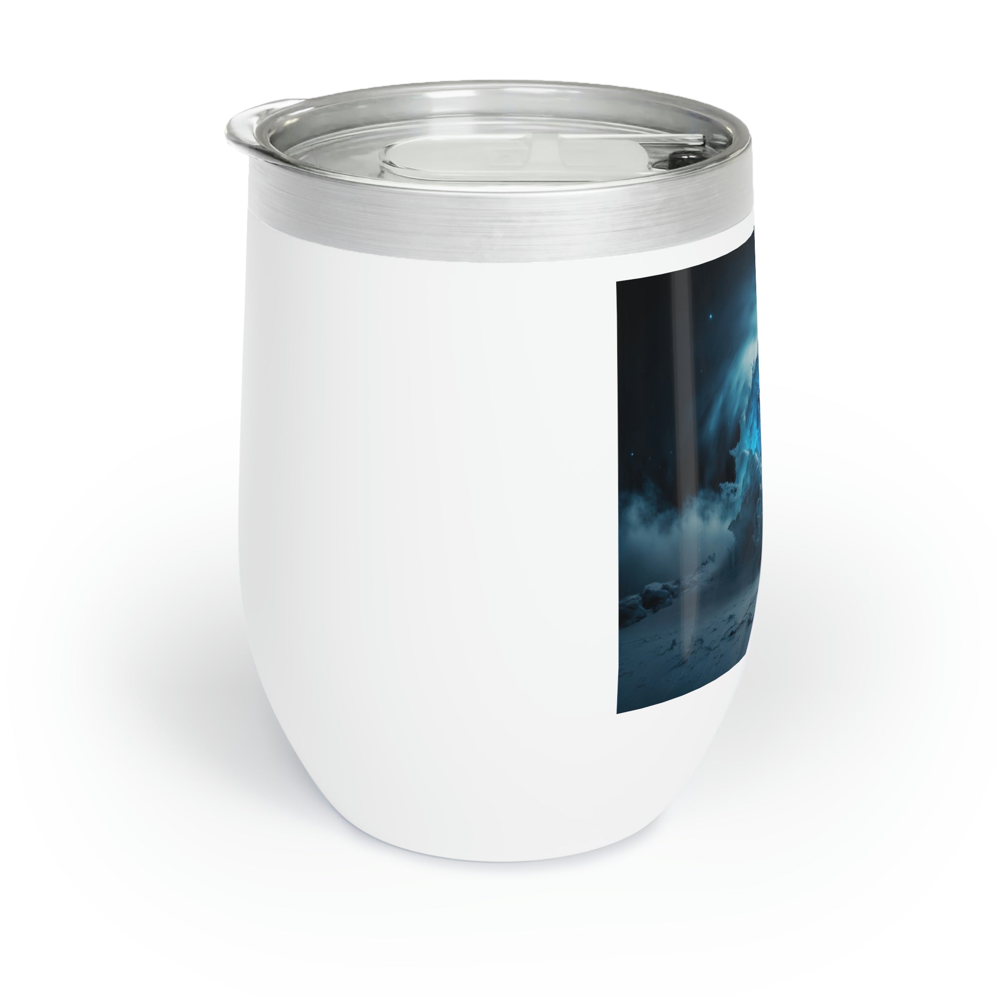 Galaxy Effects Chill Wine Tumbler in stainless steel with a customizable design, perfect for wine and other beverages.