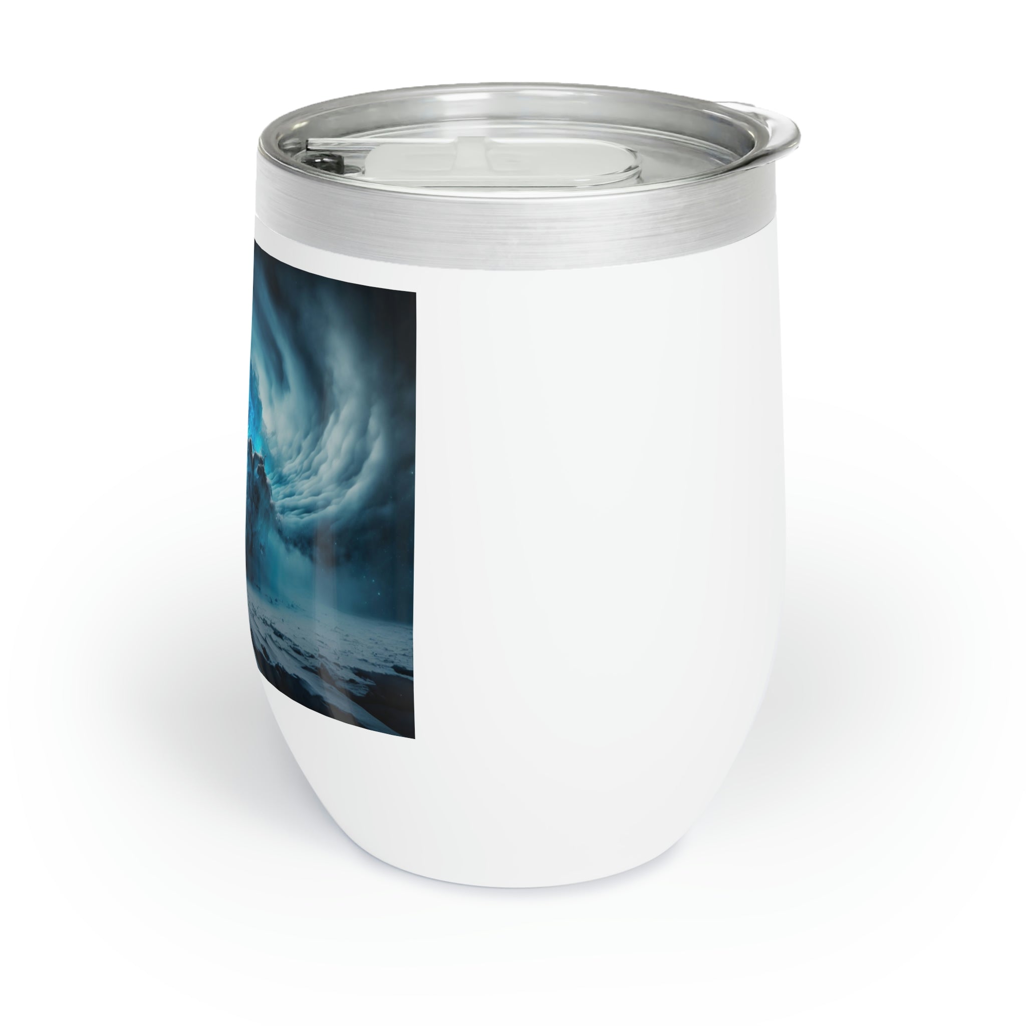 Galaxy Effects Chill Wine Tumbler in stainless steel with a customizable design, perfect for wine and other beverages.