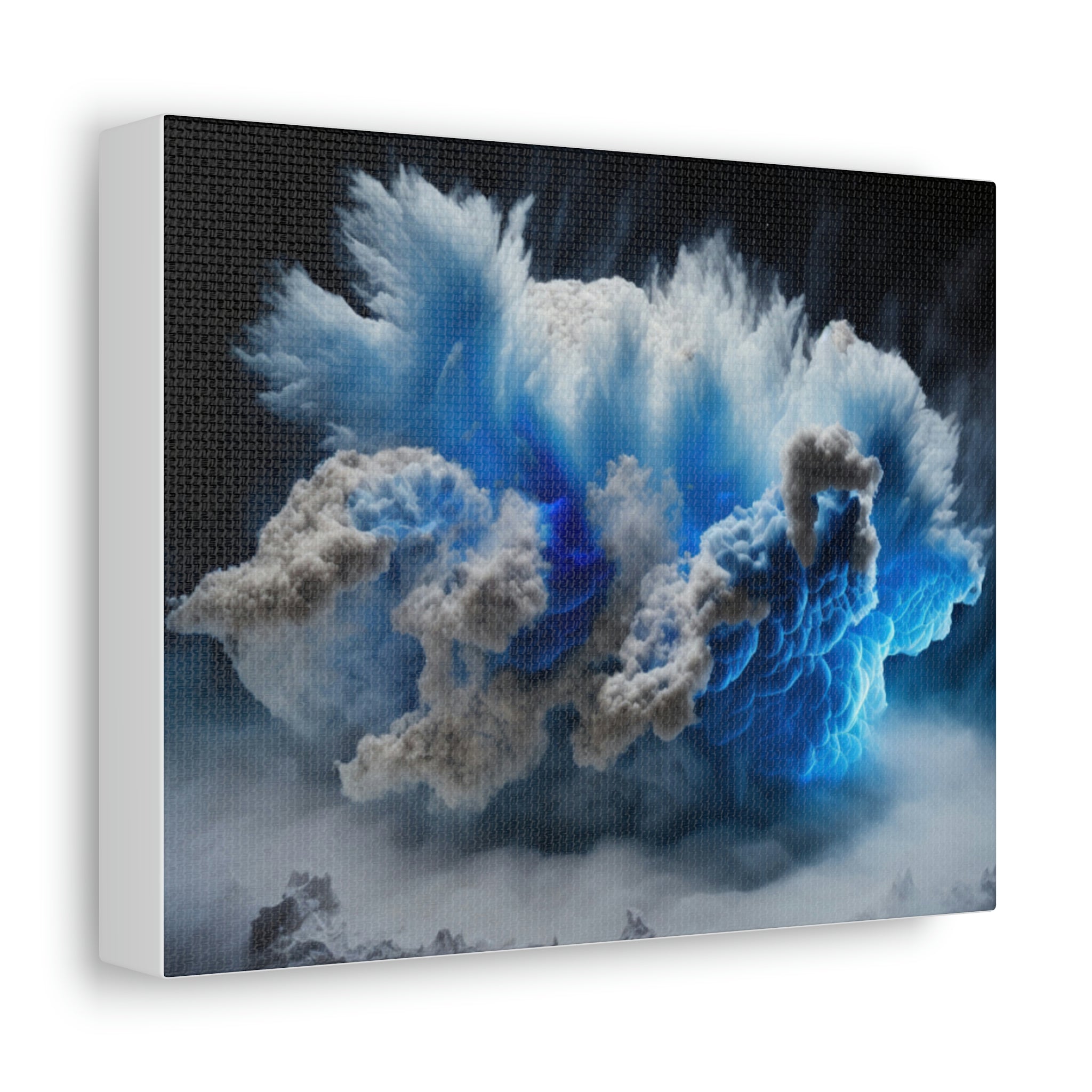 A vibrant Galaxy Effects Stretched Canvas featuring stunning cosmic imagery, beautifully stretched over a durable wooden frame.