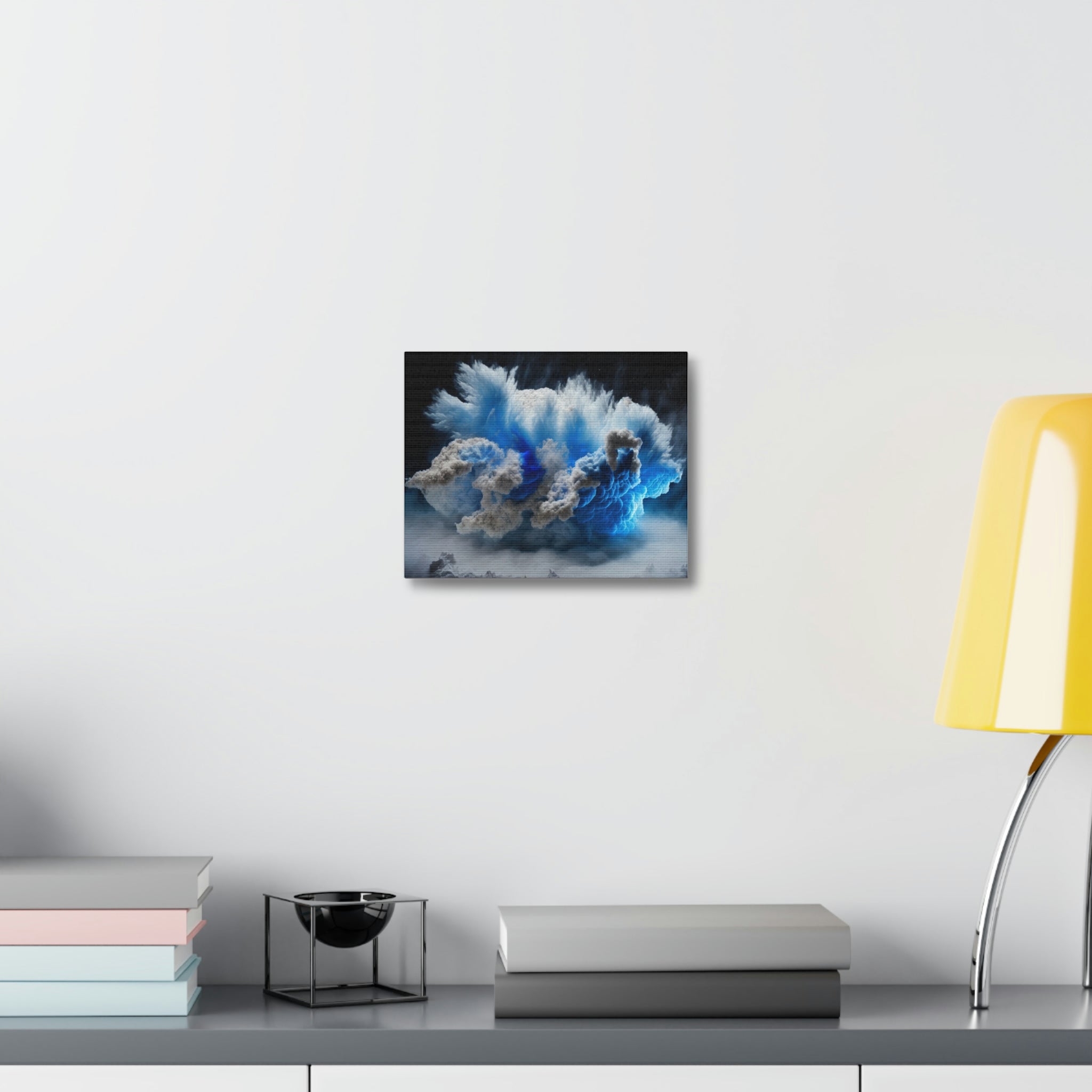 A vibrant Galaxy Effects Stretched Canvas featuring stunning cosmic imagery, beautifully stretched over a durable wooden frame.