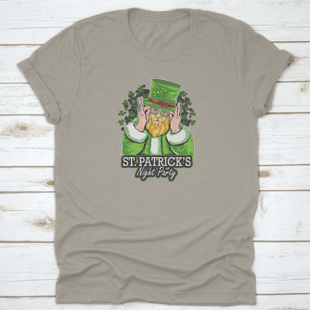 Geek In Lucky Clover Costume T-Shirt featuring St. Patrick's Day design with clover and festive text.