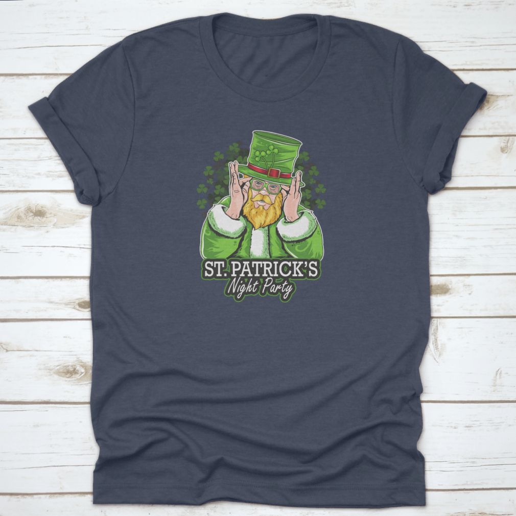 Geek In Lucky Clover Costume T-Shirt featuring St. Patrick's Day design with clover and festive text.