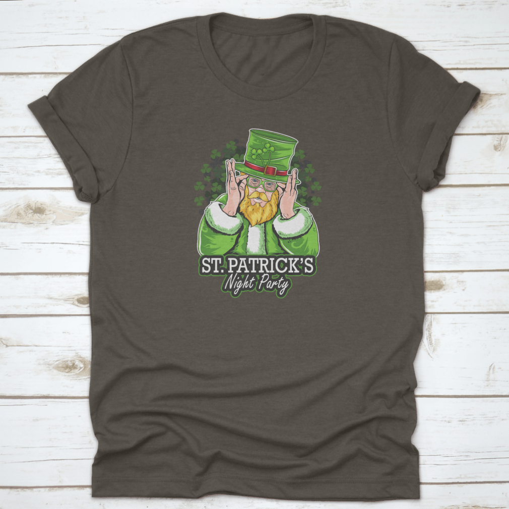 Geek In Lucky Clover Costume T-Shirt featuring St. Patrick's Day design with clover and festive text.