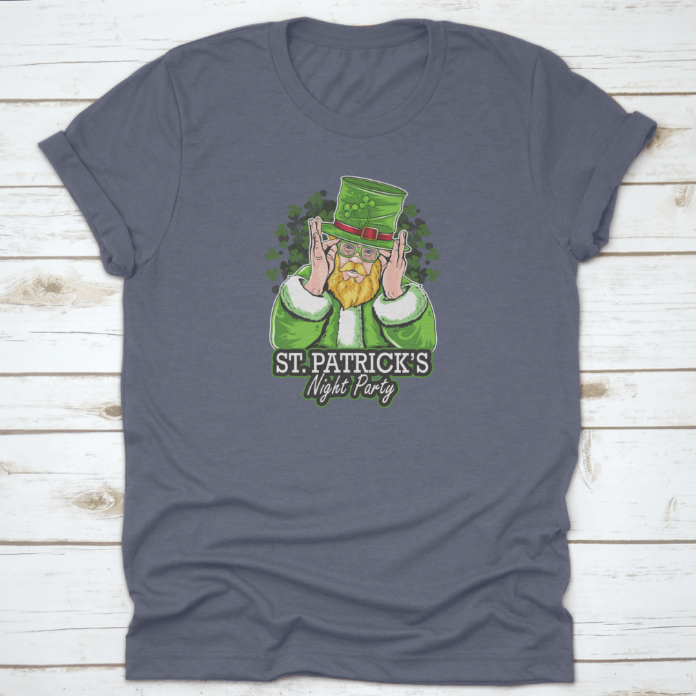 Geek In Lucky Clover Costume T-Shirt featuring St. Patrick's Day design with clover and festive text.