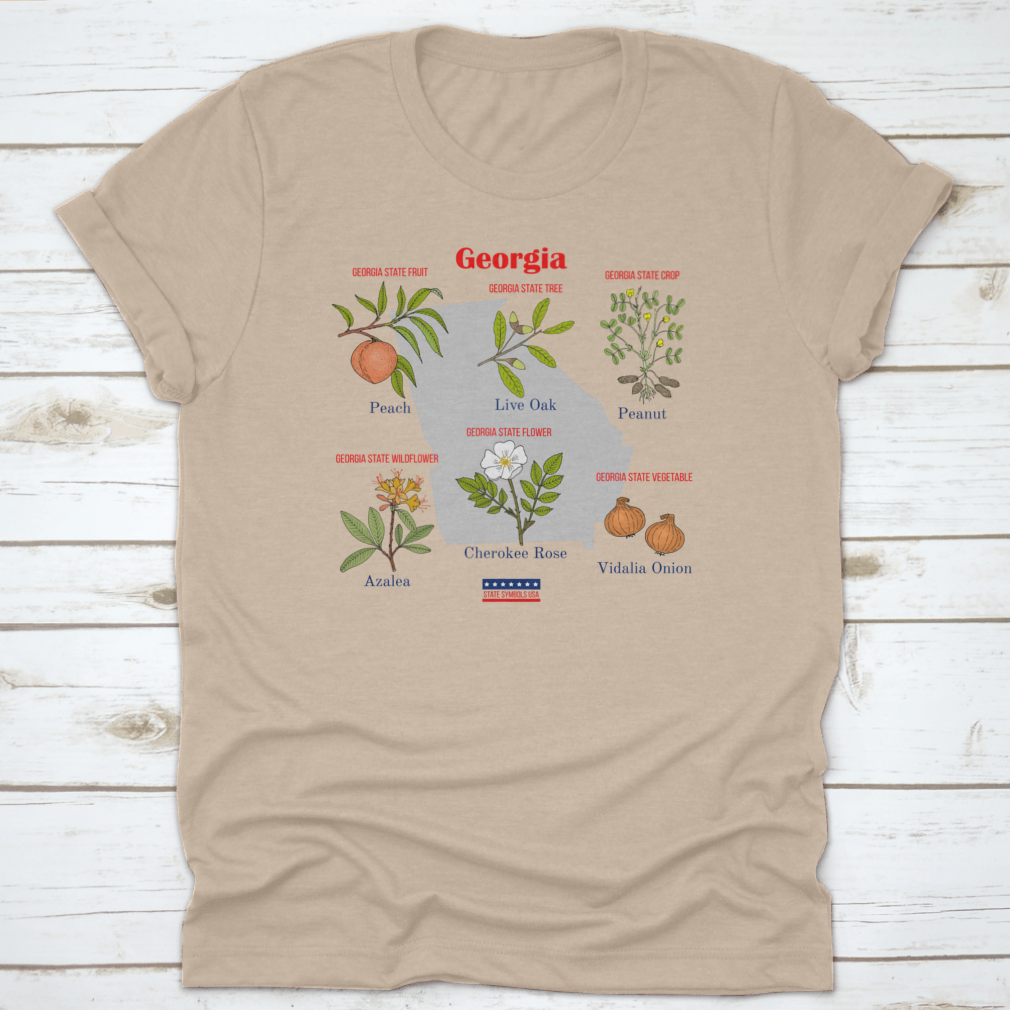 Georgia Set of USA Official State Symbols featuring cotton fabric and classic fit design.