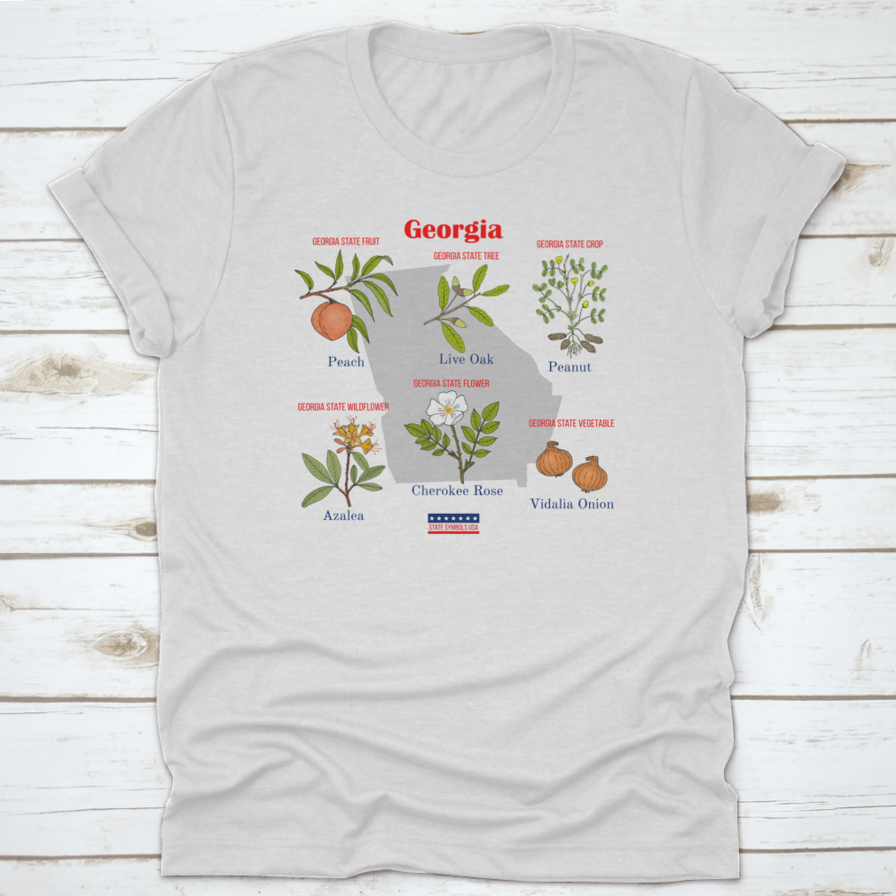 Georgia Set of USA Official State Symbols featuring cotton fabric and classic fit design.