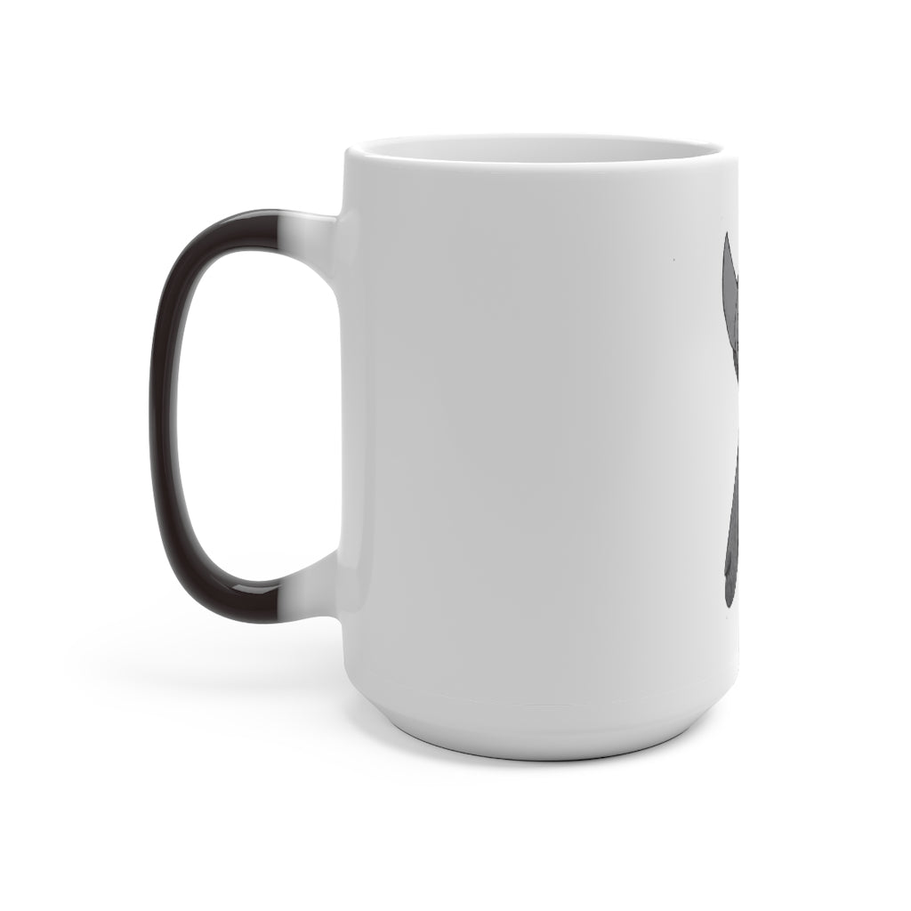 Ghoul Color Changing Mug showcasing its unique design and color-changing feature when filled with a hot beverage.