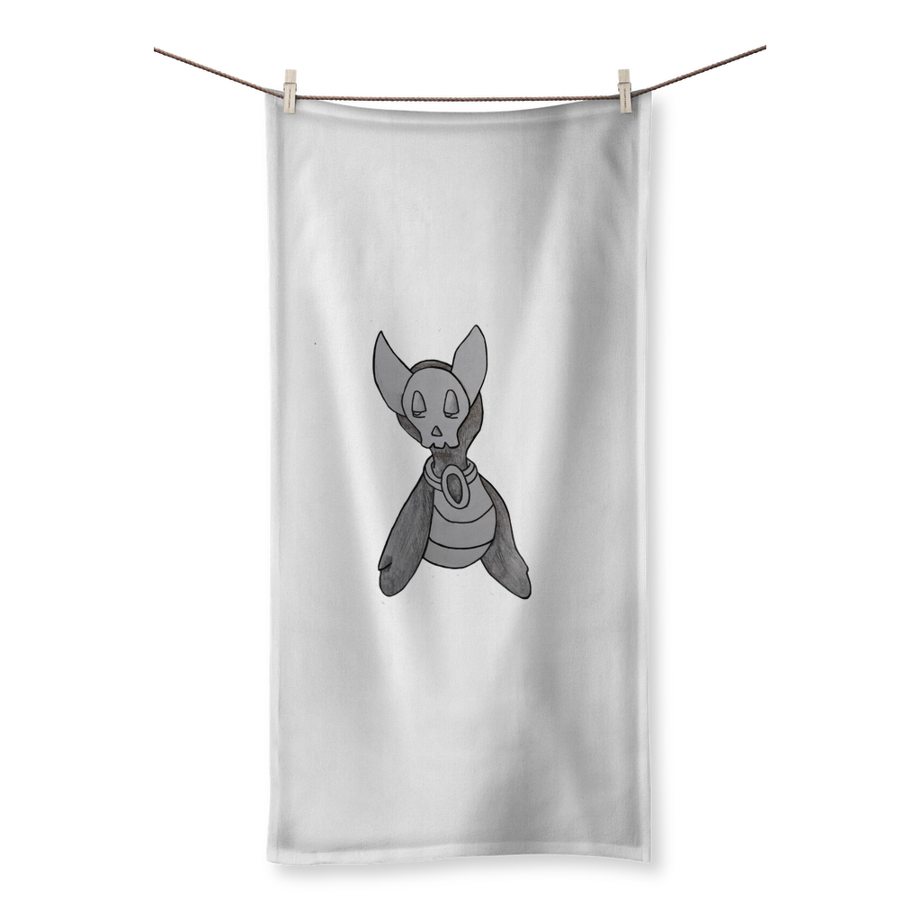 Ghoul Sublimation All Over Towel featuring vibrant prints on one side and soft cotton backing on the other, available in various sizes.