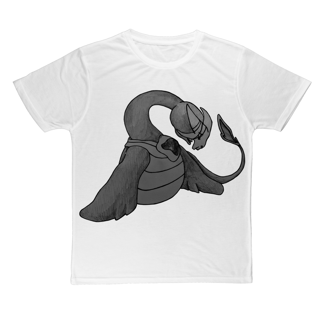 Ghoulaba Classic Sublimation Adult T-Shirt in vibrant colors, showcasing its soft polyester fabric and sublimation printing design.