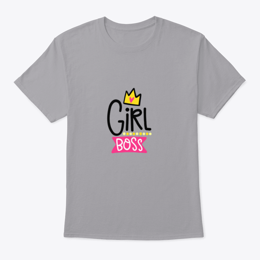 A stylish Girl Boss T-Shirt featuring a crown and typography design, made from soft cotton fabric.
