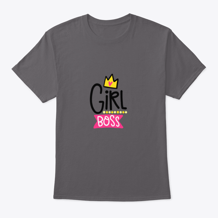 A stylish Girl Boss T-Shirt featuring a crown and typography design, made from soft cotton fabric.