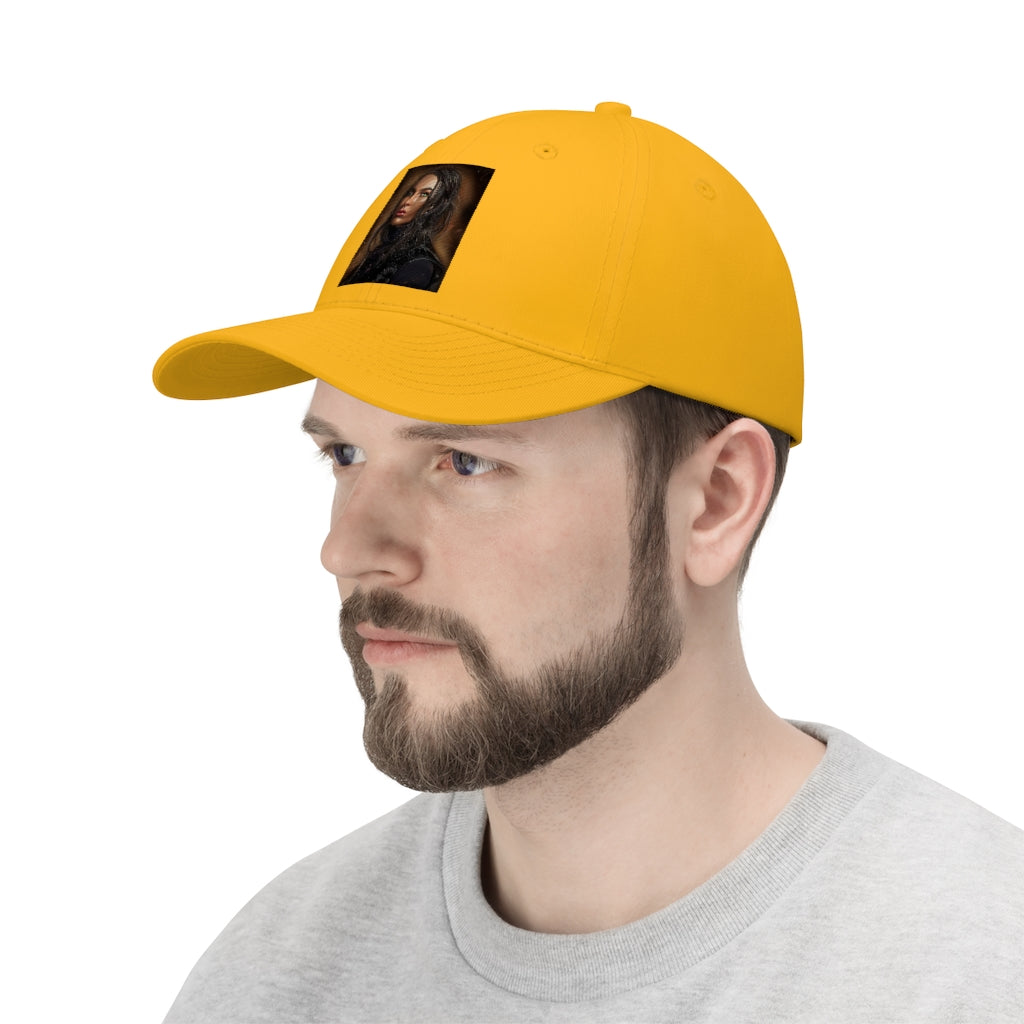 Girl Unisex Twill Hat in cotton twill fabric, featuring a classic 6-panel design and adjustable Velcro closure.