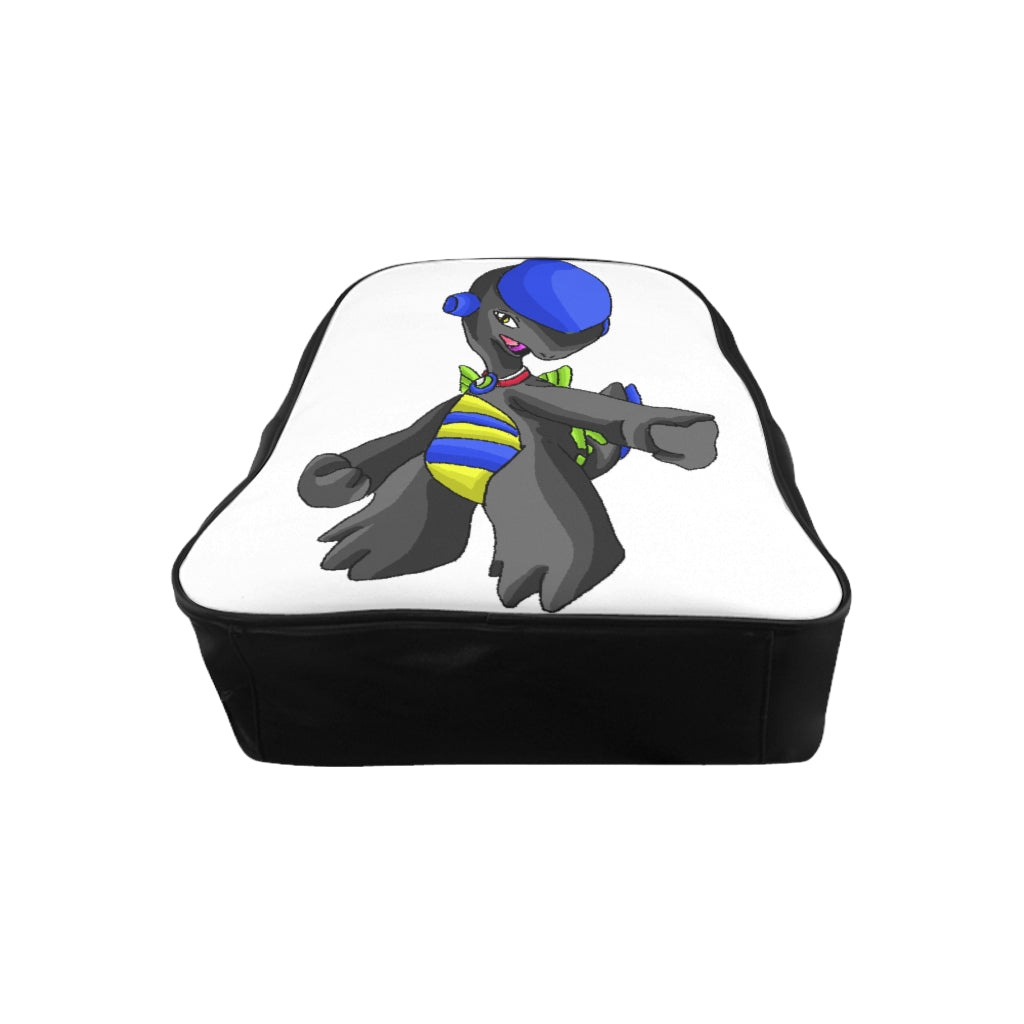 Glissgliss School Backpack featuring PU leather, chocolate brown lining, and padded back for comfort.