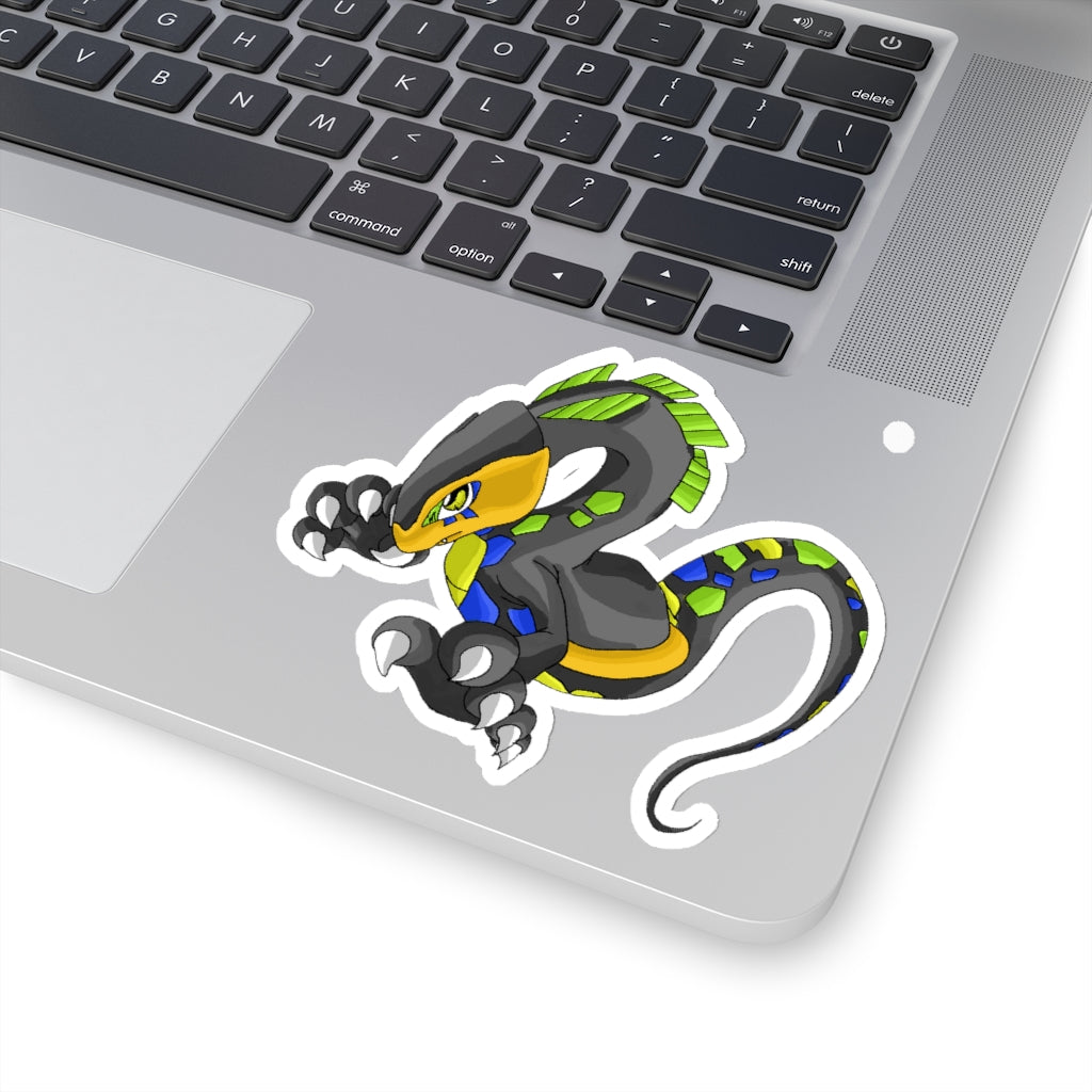 Glisstron Kiss-Cut Stickers showcasing various custom shapes and sizes on a white background.