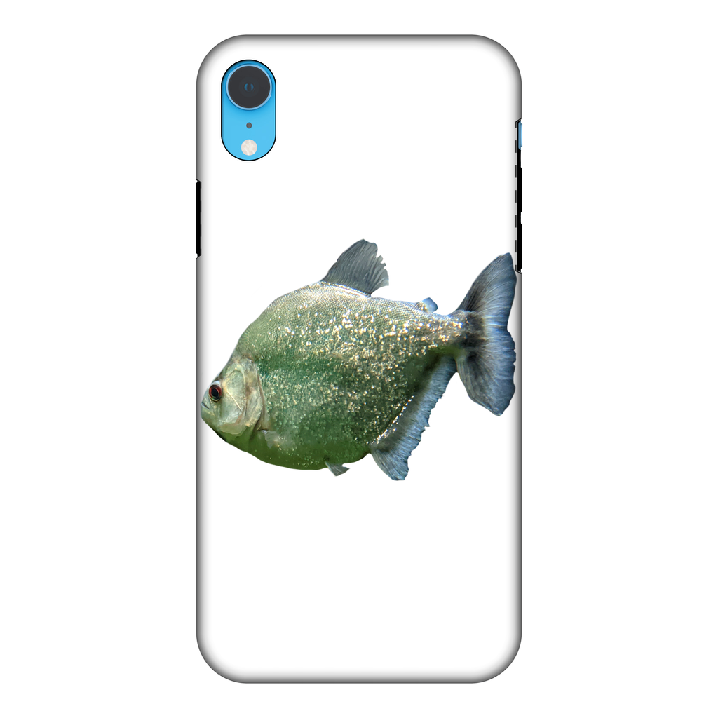 Glitter Green Fish Fully Printed Tough Phone Case showcasing vibrant design and dual-layer protection.