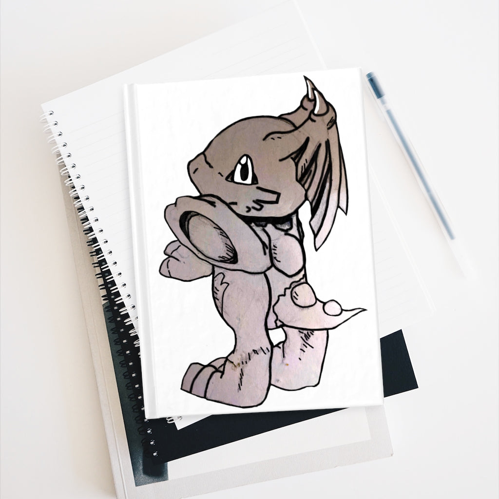 Glucose Journal - Blank with hardcover and colorful wraparound print, showcasing its blank pages for creativity.