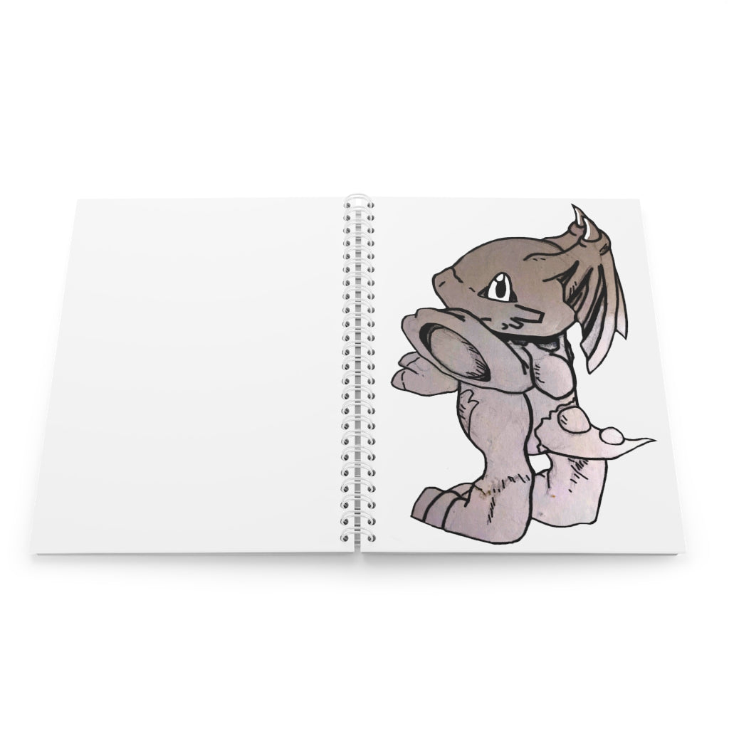 Glucose Spiral Notebook with customizable covers and wide-ruled pages, featuring a semi-gloss laminated finish.