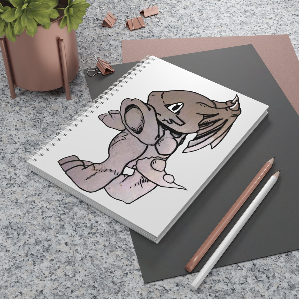 Glucose Spiral Notebook with customizable covers and wide-ruled pages, featuring a semi-gloss laminated finish.