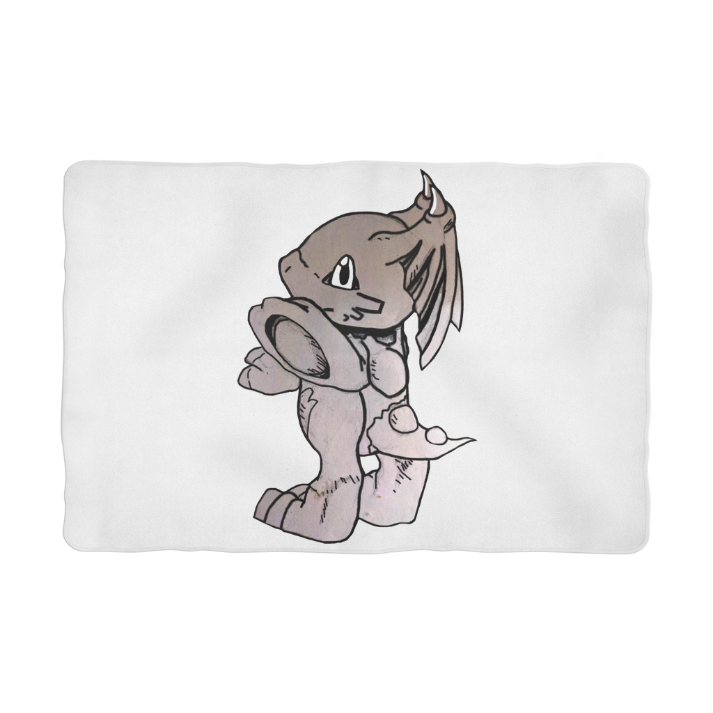 Glucose Sublimation Pet Blanket made of soft 100% polyester polar fleece, featuring a white back and vibrant printed design.