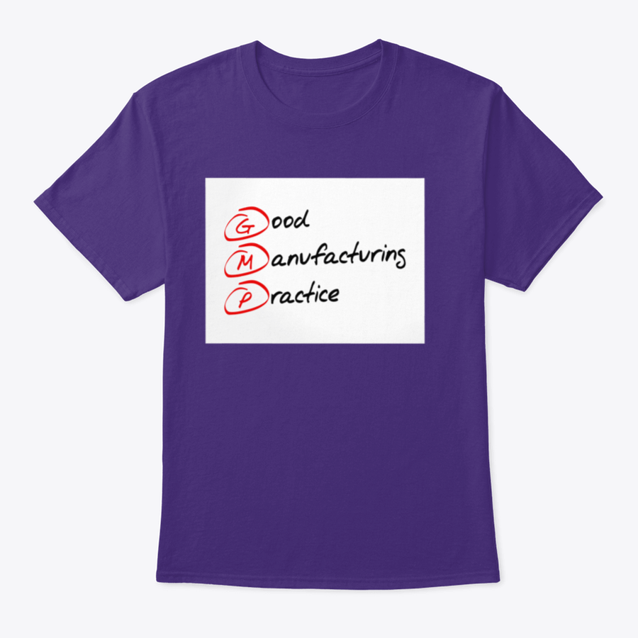 Gmp Good Manufacturing Practice system overview with cotton fabric samples and quality assurance elements.