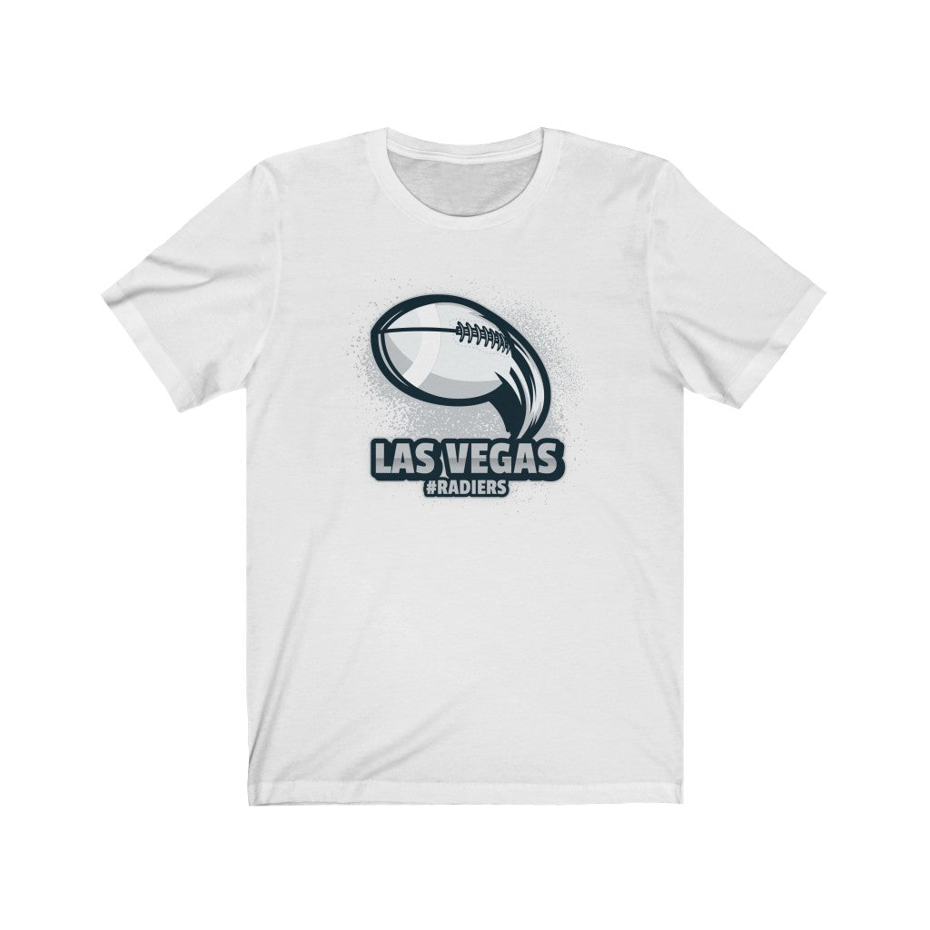 Unisex Go Team Las Vegas Raiders t-shirt made of 100% soft cotton with vinyl print, showcasing the Raiders logo.