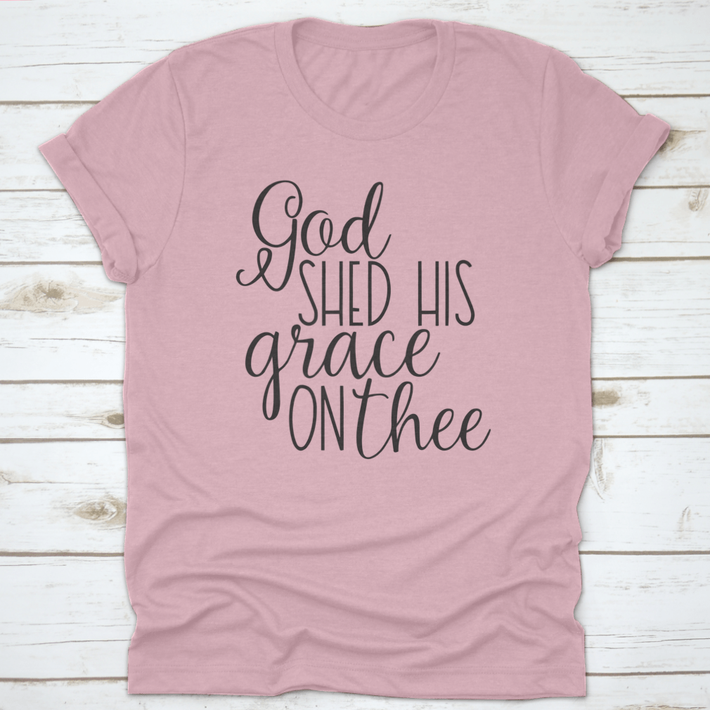 Inspirational background featuring the quote 'God Shed His Grace On Thee' with a serene design, perfect for uplifting decor.