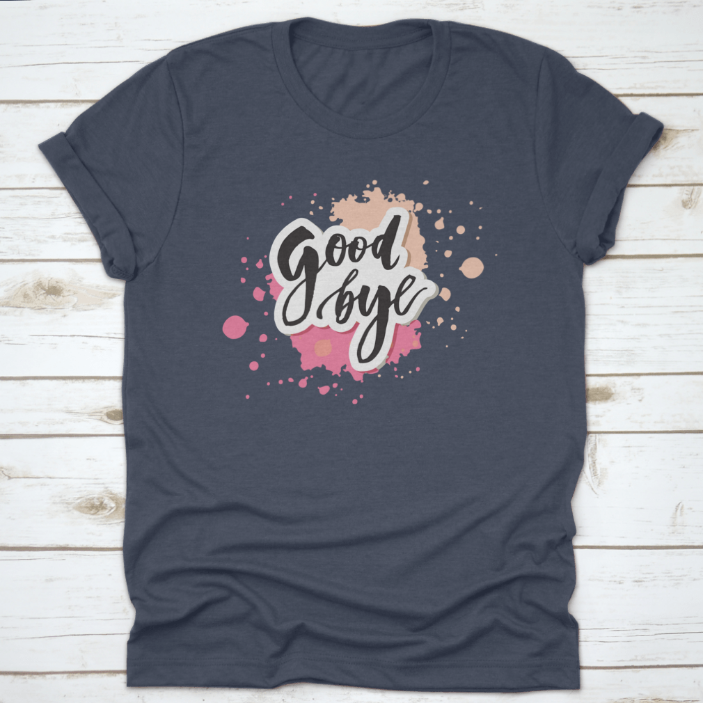 A watercolor vector design featuring the phrase 'Goodbye' in elegant calligraphy, showcasing vibrant colors and artistic flair.
