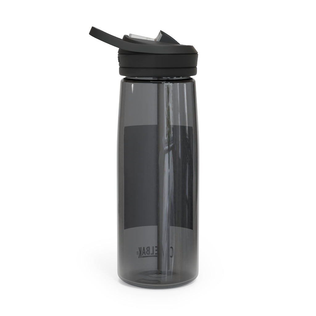 Gold Sword CamelBak Eddy® Water Bottle in 20oz and 25oz sizes, showcasing its robust design and easy-carry handle.