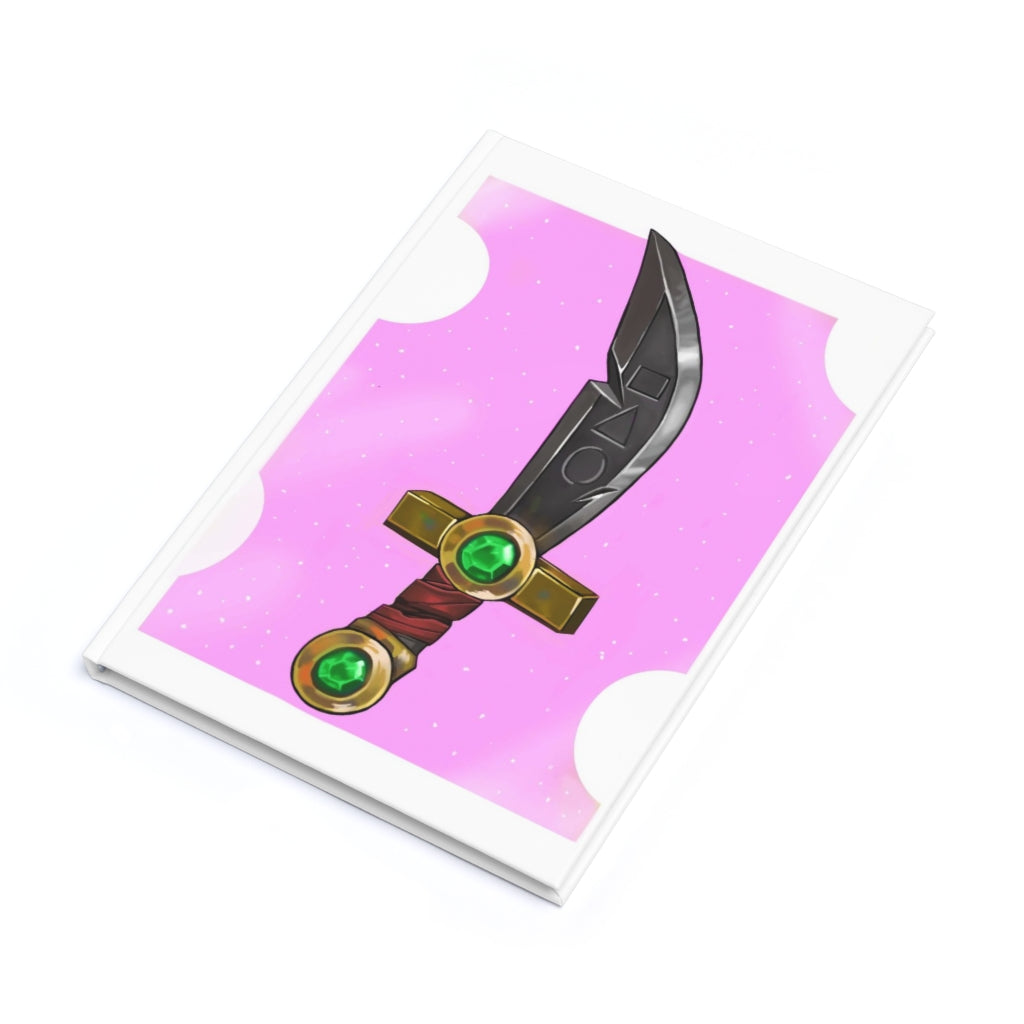 Gold Sword Hardcover Journal with a vibrant wraparound design, featuring a durable hard cover and A5 size.