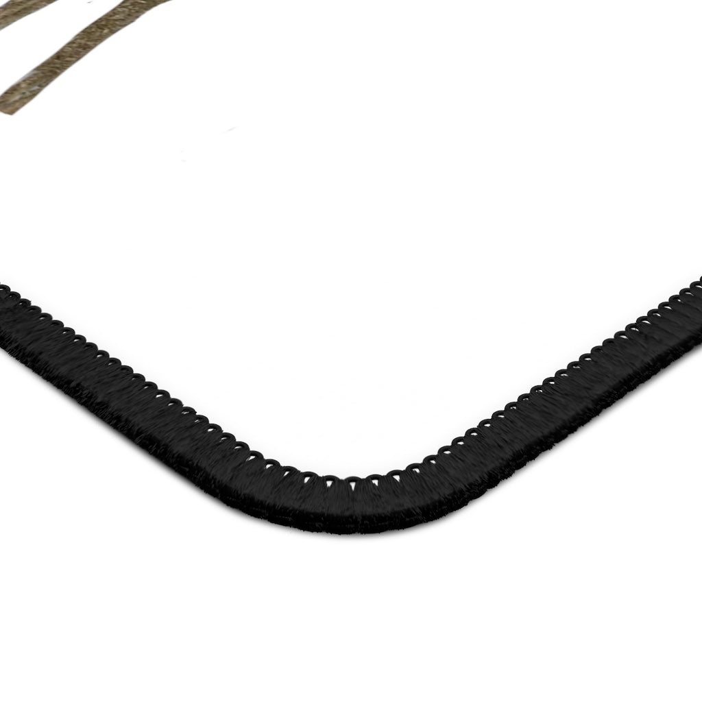 Golden Deer Gaming Mouse Pad with vibrant custom design and stitched edges, measuring 9x7 inches.