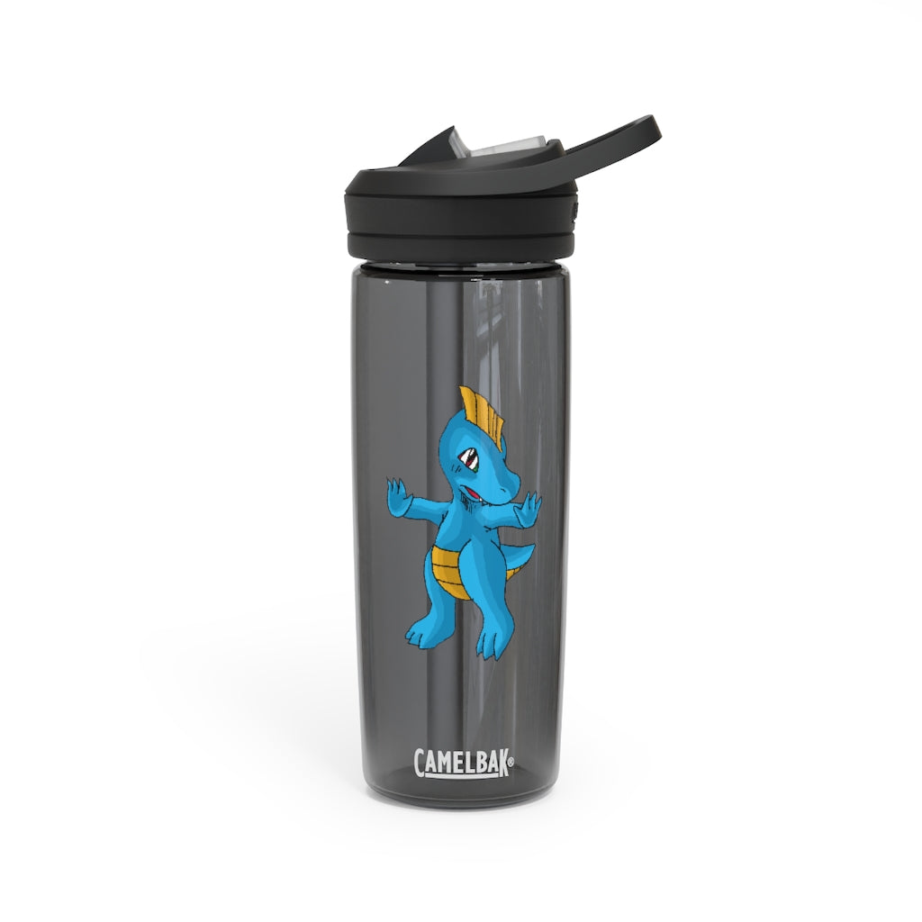 Goldi CamelBak Eddy® Water Bottle in 20oz and 25oz sizes, showcasing its robust Tritan™ material and spill-proof design.